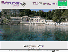 Tablet Screenshot of mulberrytravel.com